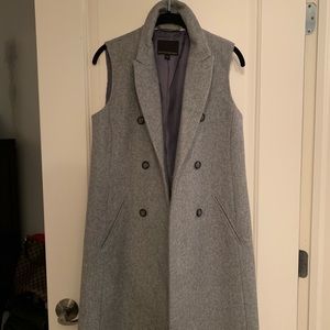 Banana Republic gray wool sweeper vest